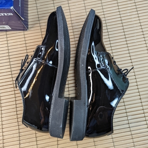 Bates Dress ,Formal, wedding, prom Uniform Shoe Men's Size 10.5 E High Gloss Bla - Picture 6 of 10